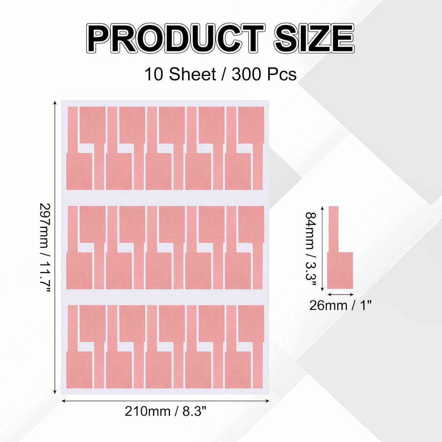 uxcell 300 Pcs Cable Labels, Waterproof Wire Cord Labels Tags, Cord Organizer Management Tags for Charger Cable Organizer Wire Markers Printer and Handwriting, Pink