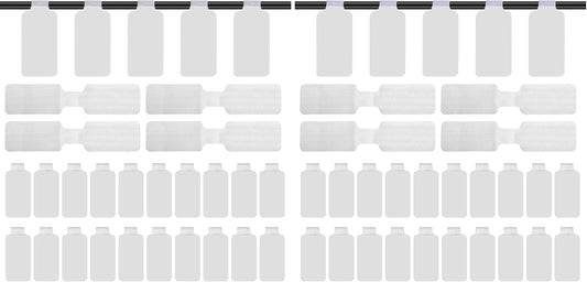 60 Pieces Self-Adhesive Cable Labels, Paste Wire Labels, Nylon Writable Cord Tags Waterproof White Wire Cable Tags for Electronics Office Computers Management and Identification (Pack of 2)