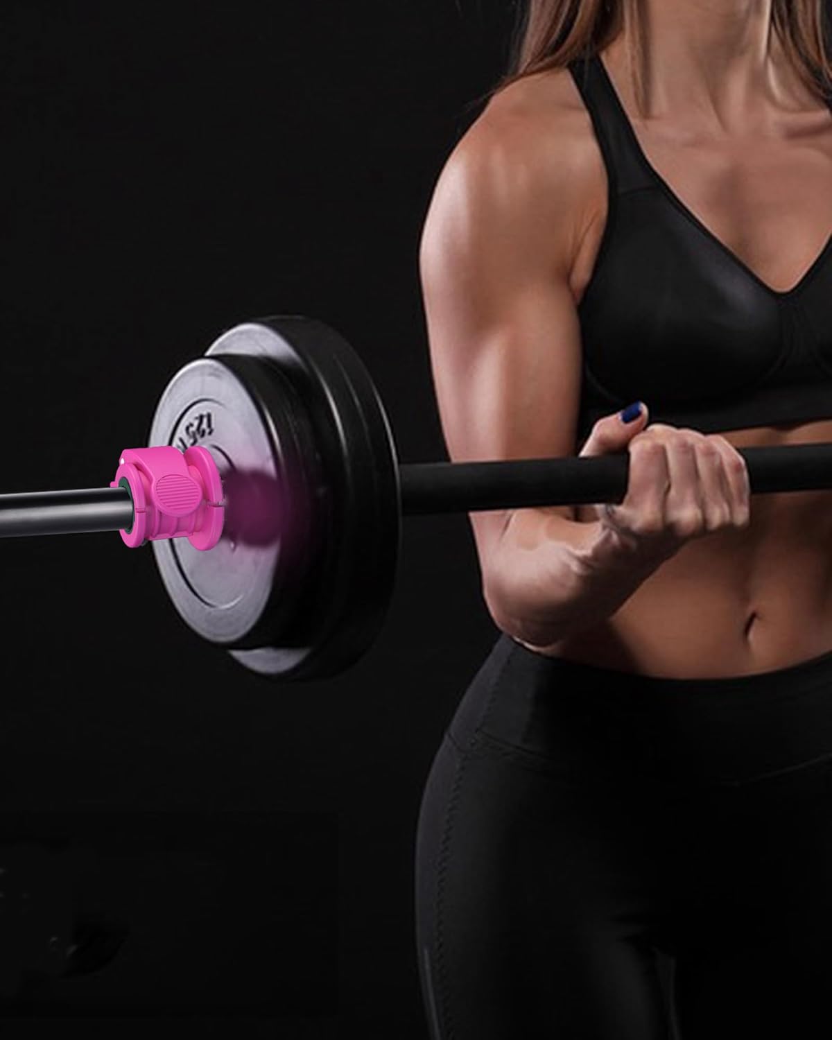 Barbell Clips 1 Inch Quick Release Weight Clamps 0.9-1.18inch Multi-Size Adjustable Olympic Clamps for Bars