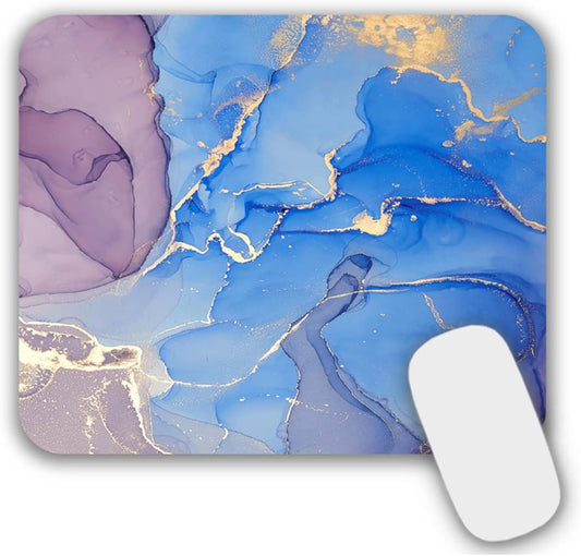 Mouse Pad, Gaming Mouse Pad, Non-Slip Rubber Base Mouse Mat with Designs for Laptop, Computer & Office, 9.5 x 7.9 x 0.12 inches (Marble 6)