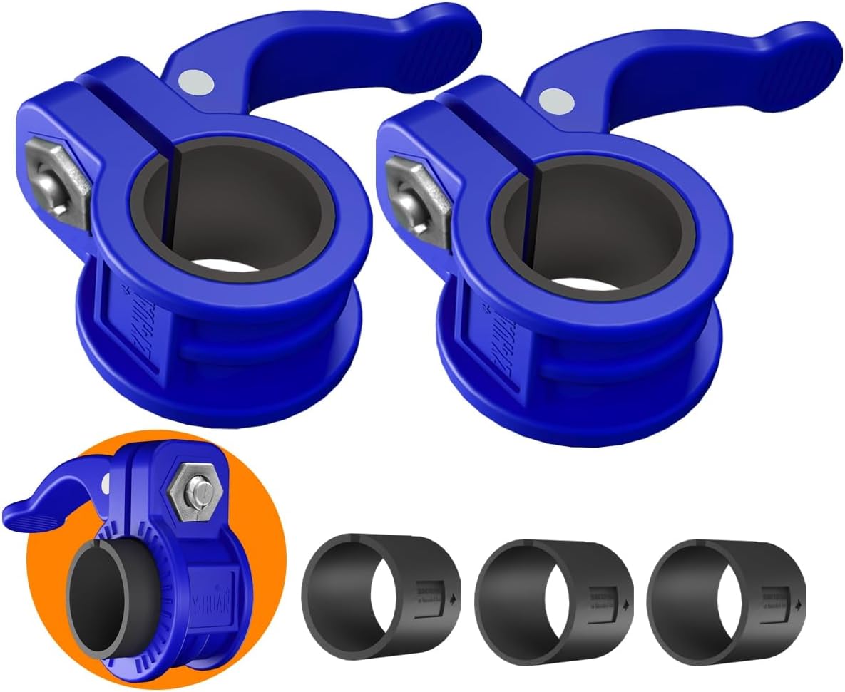Mini Barbell Clips 1 inch I Multi-Size Adjustable Barbell Collar I 1 inch Barbell ClampsIQuick Release Weight Clips Pair of Locking for Dumbbell Bar