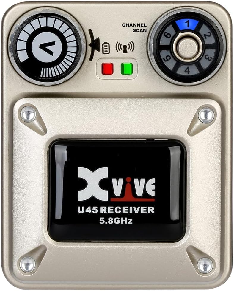 Xvive U45 Wireless in Ear Monitor System Receiver, 5.8ghz IEM System Receiver(Only) with Channel Scan Mode
