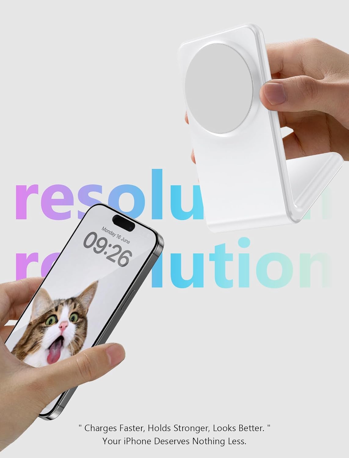 Mag.Safe Charger - iPhone Charger Stand, Magnetic Fast Wireless Charger for iPhone 16/15/14/13/12 Series - White