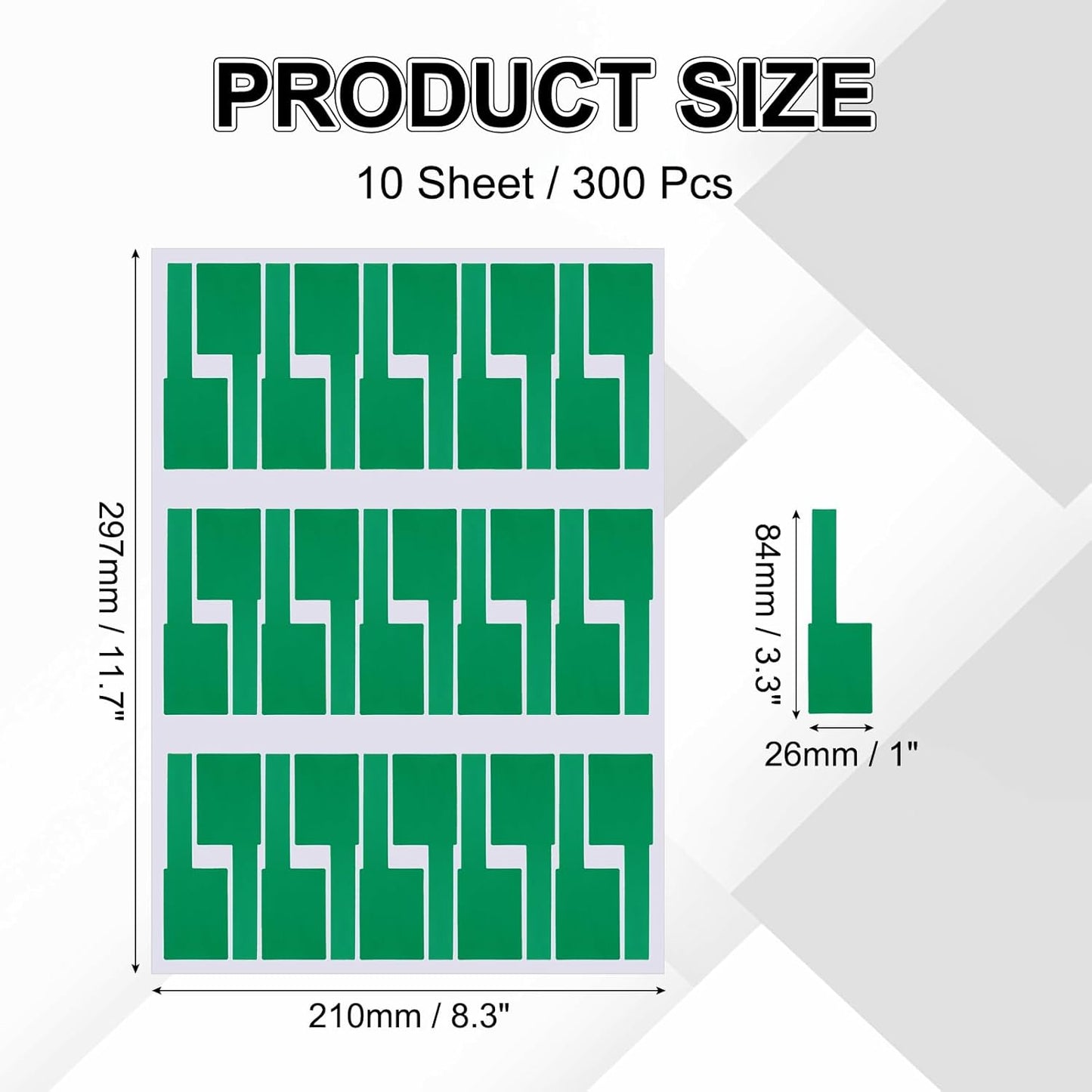 uxcell 300 Pcs Cable Labels, Waterproof Wire Cord Labels Tags, Cord Organizer Management Tags for Charger Cable Organizer Wire Markers Printer and Handwriting, Green