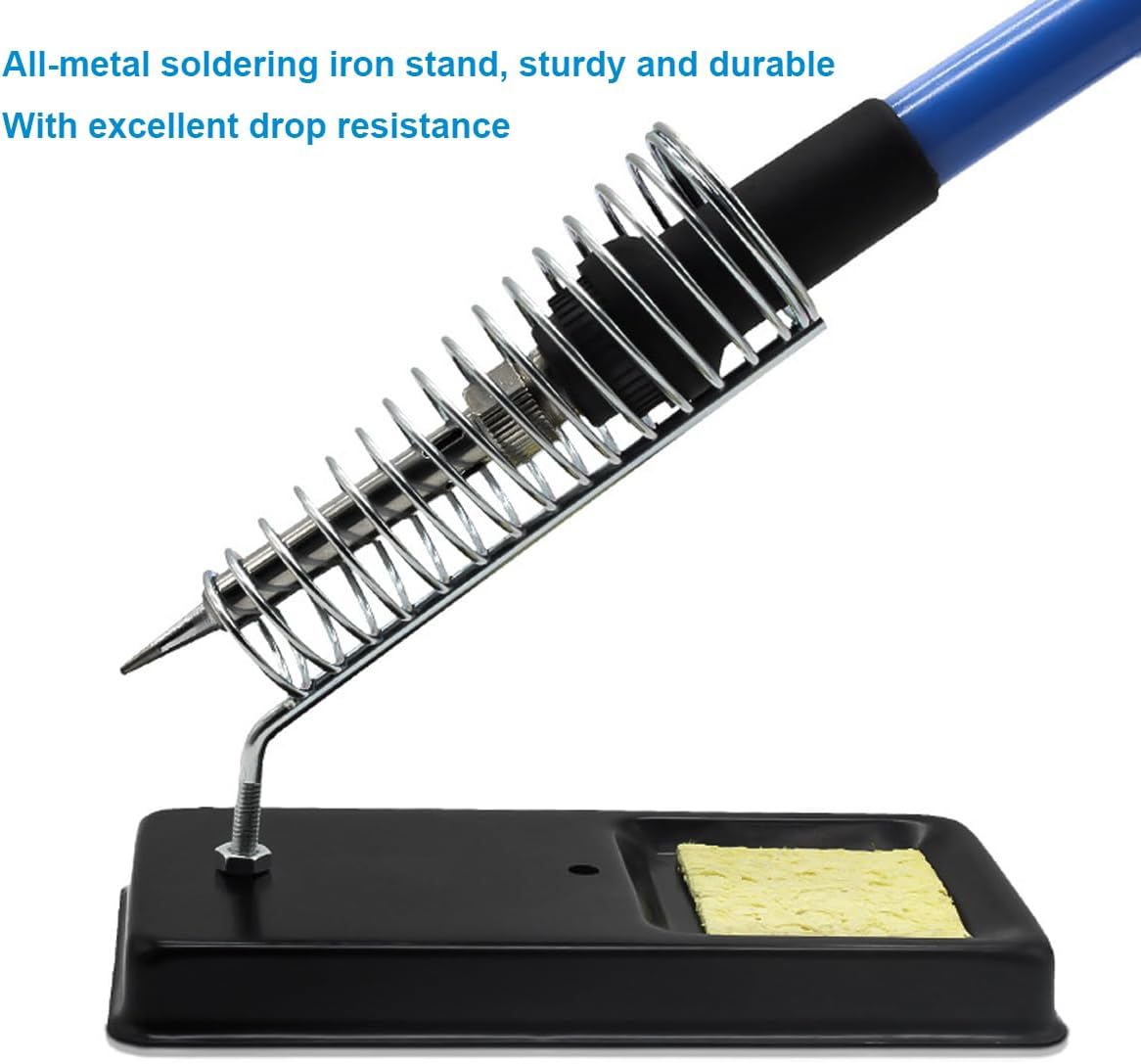 Soldering Iron Kit 60W with Interchangeable Iron Tips, Stand, Solder Tube, Welding Wire, 15-in-1 Adjustable Temperature Soldering Gun Welding Iron Kit for any Hobby Enthusiast 110V