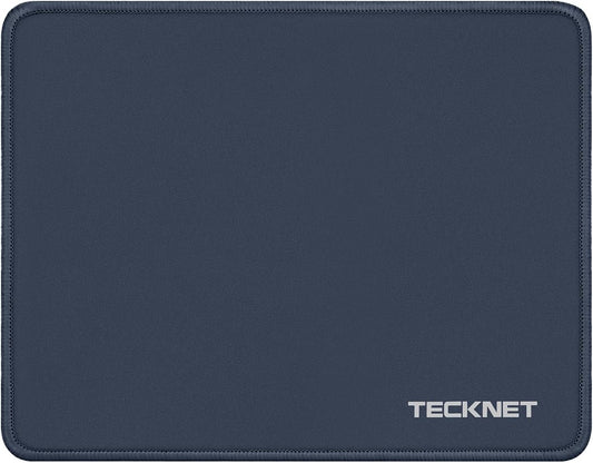 TECKNET Mouse Pad with Anti-fray Stitchin, Waterproof Surface & Non-Slip Rubber Base with Stitched Edges Gaming Mouse Mat for Laptop，Compatible with Laser and Optical Mice