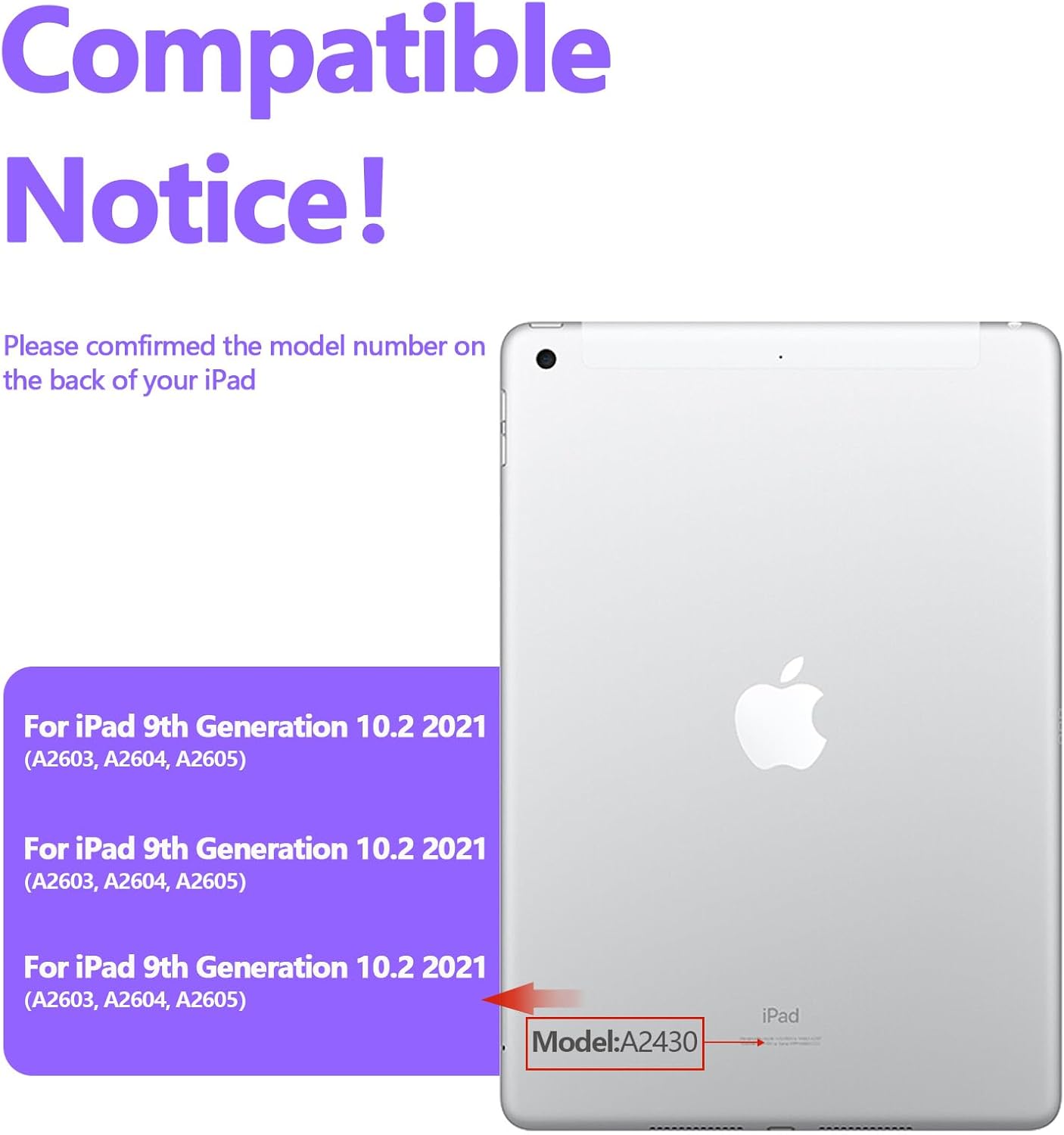 Keyboard Case for iPad 10.2 9th/8th/7th Gen - 360 Rotatable Protective Cover With Touch Keyboard, Pencil Holder for iPad 9/8/7 Generation