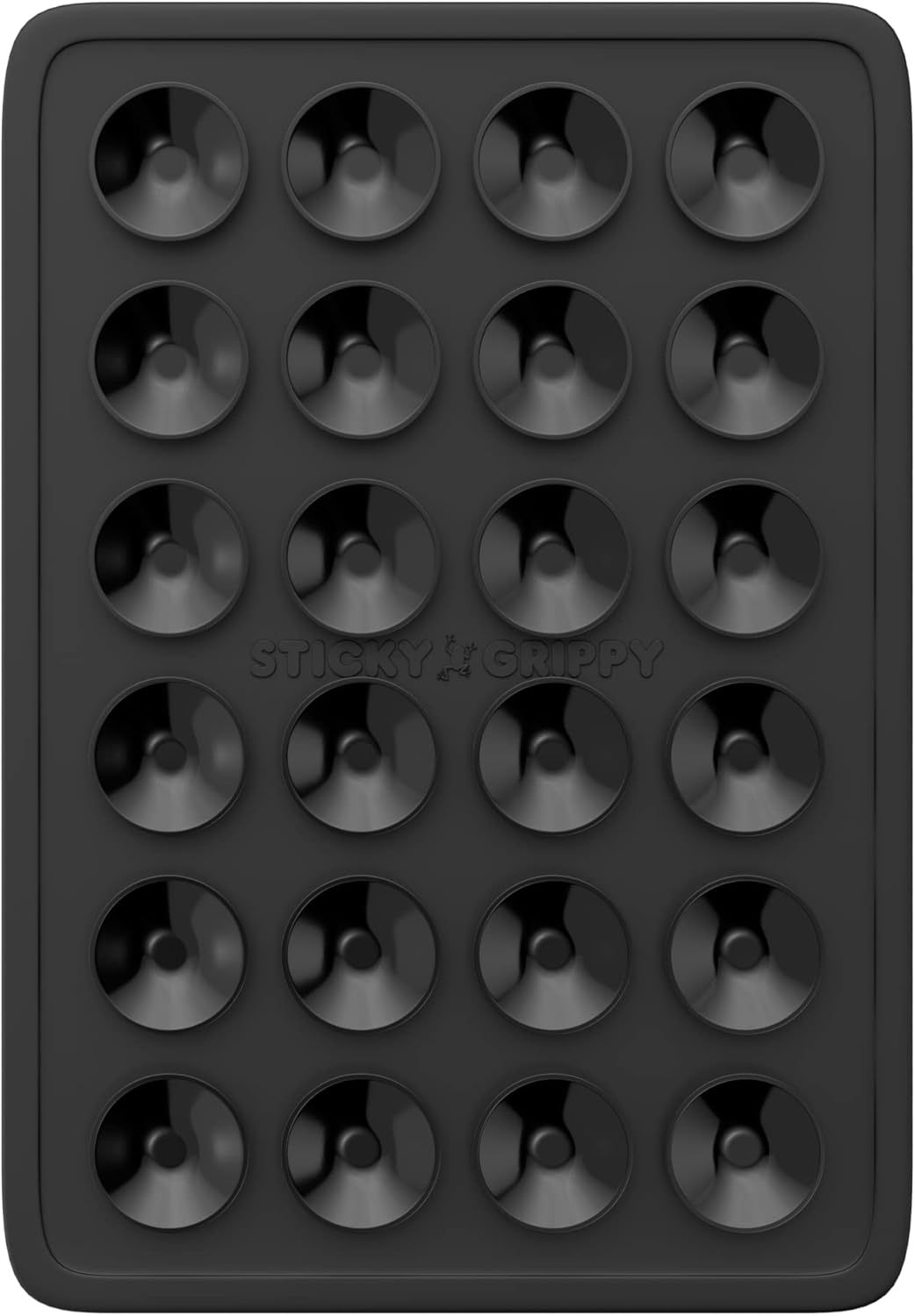 Suction Phone Case Mount, Sillicon Adhesive Phone Accessory for iPhone and Android, Hands-Free Fidget Toy Mirror Shower Phone Holder, Tiktok Videos and Selfies (Black)