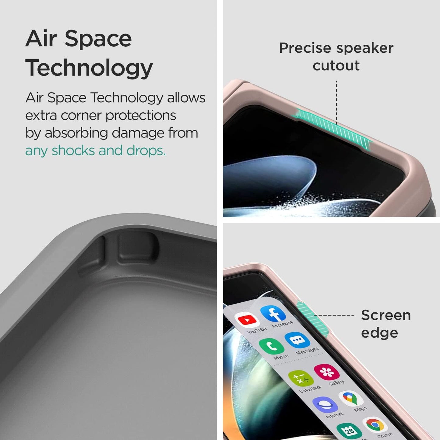 VRS DESIGN Terra Guard Modern for Galaxy Z Fold 4 5G (2022), Premium Modern Neat Style [Anti Scratch Hinge Protection] Case with Tempered Glass Screen Protector (Pink Sand)