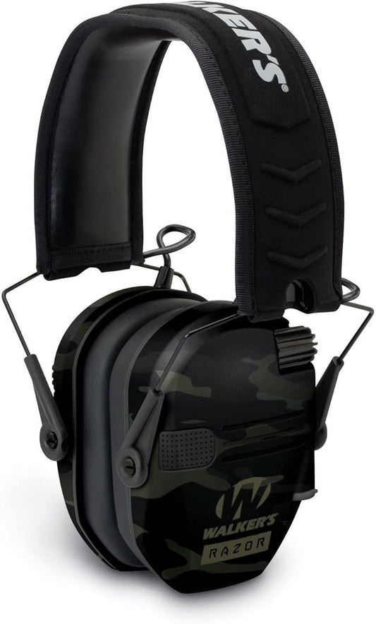 Walker's Razor Slim Ultra Low Profile Compact Design Adjustable Range Shooting Hunting Hearing Protection Electronic Earmuffs