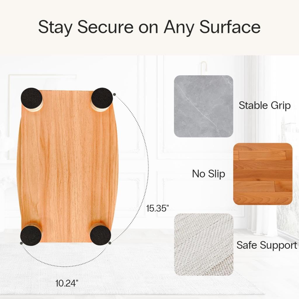 StrongTek Adjustable Wooden Foot Rest for Under Desk, Ergonomic Office Footstool with 3 Height Levels, Improves Posture & Leg Circulation, Comfortable Foot Support for Work & Home