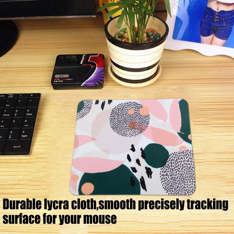 Mouse Pad, Gaming Mouse Pad, Non-Slip Rubber Base Mouse Mat with Designs for Laptop, Computer & Office, 9.5 x 7.9 x 0.12 inches (Morandi Painting 2)