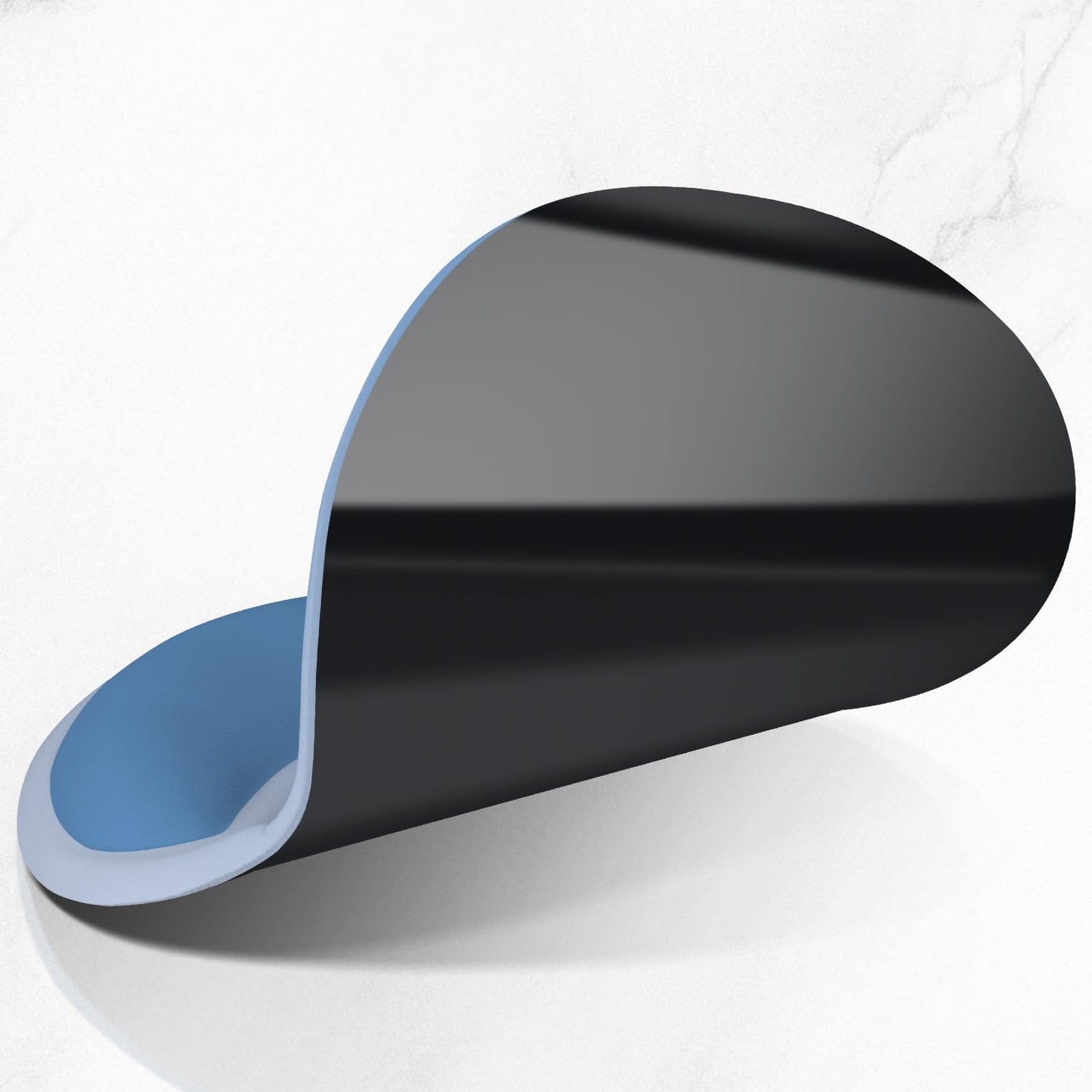 ITNRSIIET Ergonomic Mouse Pad with Comfort Gel Wrist Rest, Non-Slip PU Base, Smooth Textured Surface, Reduces Hand Fatigue & Wrist Pain, 8.7 x 7.2 Inch for Office Gaming Home, Gradient Blue Ombre