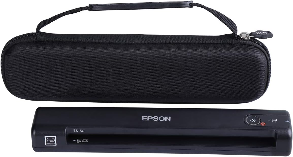 Aproca Storage Case Compatible with Epson Workforce ES-50 / ES-55R / ES-60W / ES-65WR / DS-30 / DS-70 / DS-80W Document Scanner, Portable Bag for Accessories