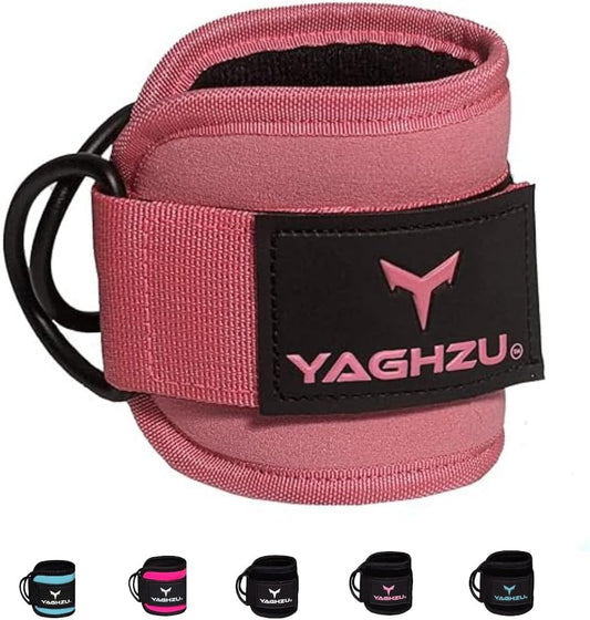 Ankle Straps for Cable Machines Women - Adjustable Gym Ankle Strap for Cable Machine, Neoprene Padded Cable Straps, Durable Leg Strap with Cable Cuff, Glute Kickback Ankle Strap with D Rings