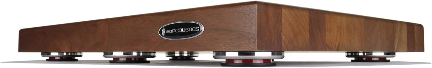 IsoAcoustics Delos Turntable Isolation Butcher Block Series: 2216W1 (22" W x 16" D x 1.75" H) Walnut