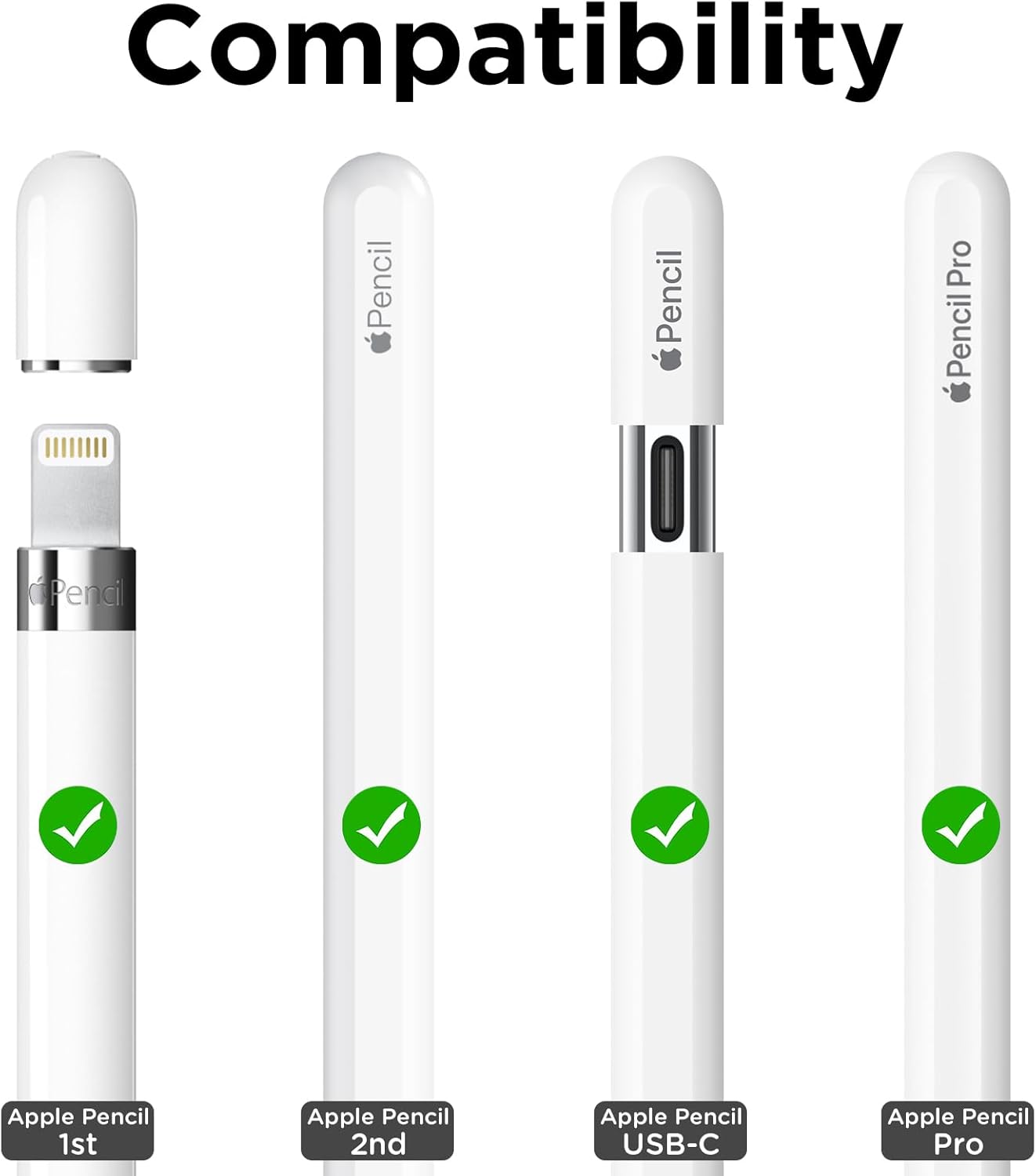 8 Pack Fine Point Replacement Tips Compatible with Apple Pencil 2nd Generation, Apple Pencil 1st Generation, Apple Pencil USB-C & Apple Pencil Pro Colorful iPencil Nibs (Pink + White)