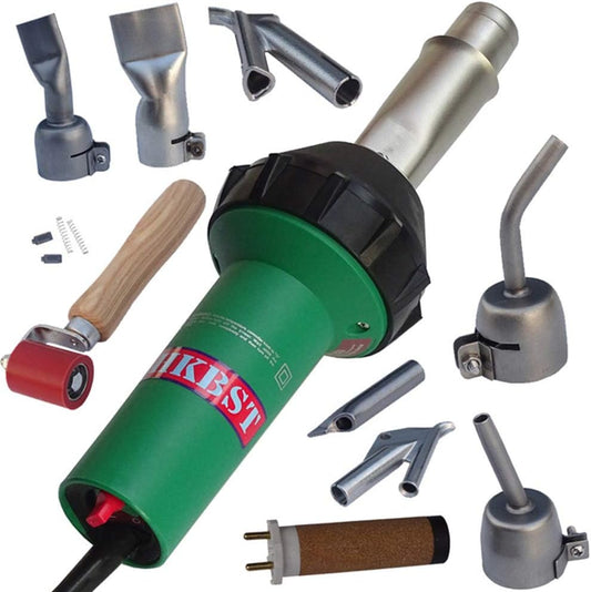 Hot Air Welder & Heat Gun Kit, Professional 1600W Plastic Repair Welder Kit for PVC/TPO/Vinyl, Roofing, Automotive, Flooring with Welding Nozzles, Seam Roofing Roller