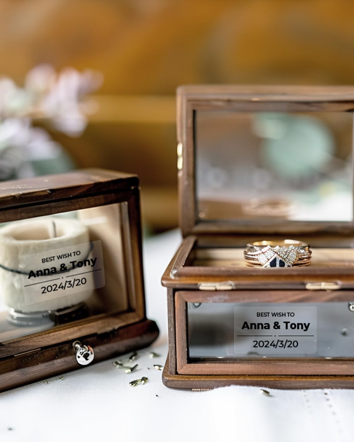 MUNBYN Clear Thermal Labels, 2.25 x 1.25 Inches, Printable Transparent Stickers for Small Businesses, DIY Logo Design, Multipurpose Waterproof Label Roll, 500 Labels/Roll