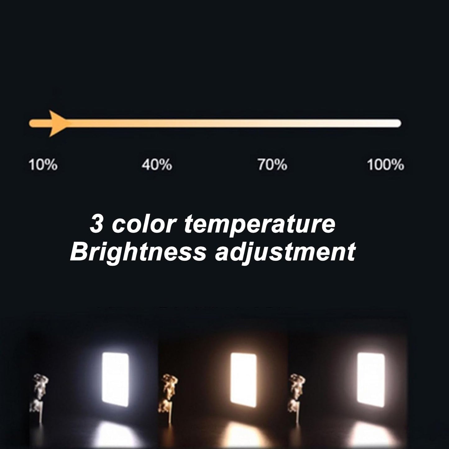 Dpofirs Light, Selfie Light and Circular Polarizer Filter, Clip Fill Light CPL Polarized Lens Adjust Brightness Removing Reflective Photographic Video Light for Art, Dpofirs29w3vfmsdy