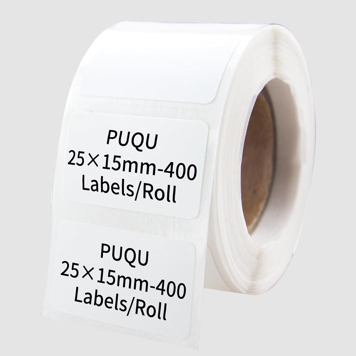 PUQU 20x10mm Direct Thermal Sticker Labels, Self-Adhesive All-Purpose Label Maker Tape, Compatible with AQ Series Label Printer, Refills Standard Laminated Office Labeling, 1 Roll of 600 Labels