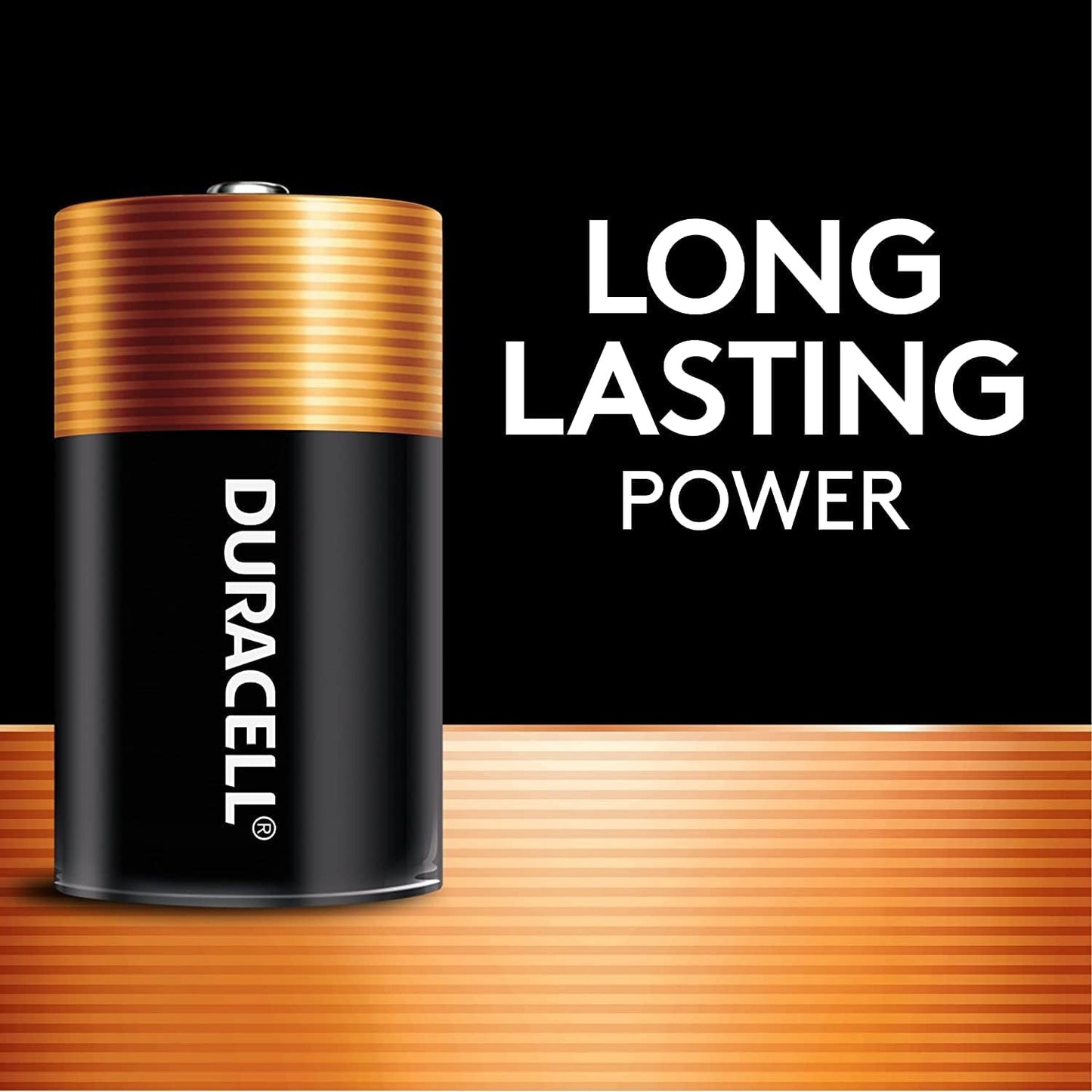 Duracell - CopperTop D Alkaline Batteries with recloseable Package - Long Lasting, All-Purpose D Battery for Household and Business - 8 Count (Pack of 2)