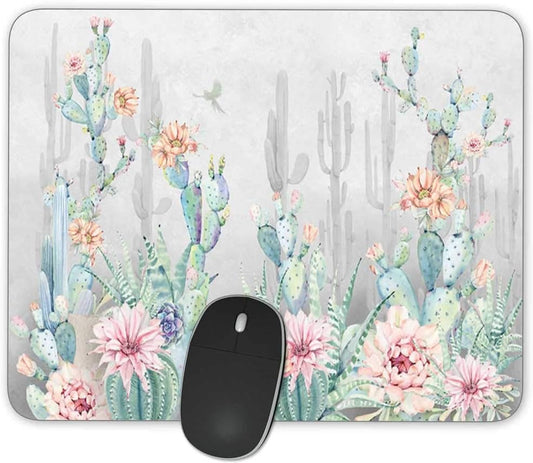 Gaming Mouse Pad， Beautiful Cactus Flower Rectangle Mouse Pad Size(9.84"x7.87")