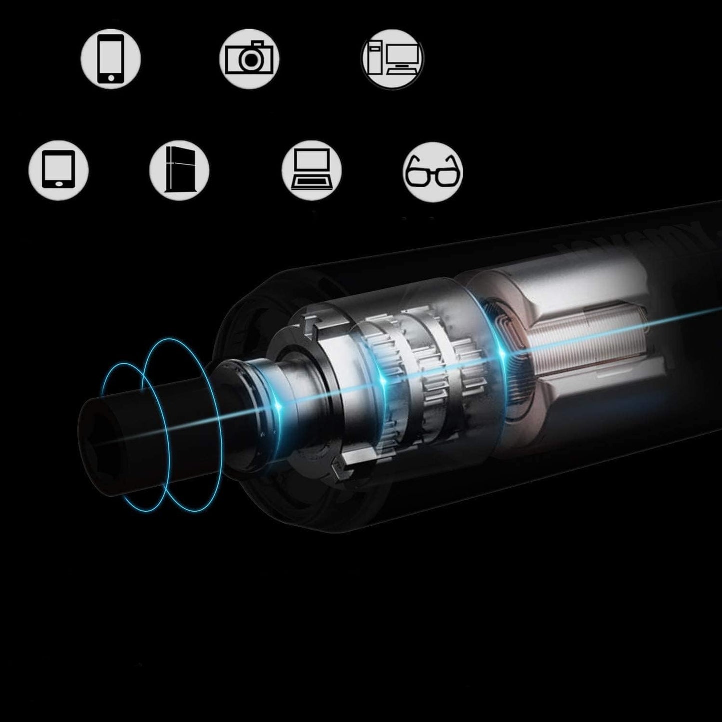 Precision Electric Screwdriver Kit, JAKEMY 61 In 1 Manual & Automatic Torque Power Screwdriver Set Rechargeable Cordless with LED Light for Laptop/Phone/Glasse/Watch