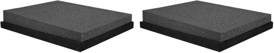Rockville Pair Iso-8 Studio Monitor Isolation Pads for 8" Speakers, High-Density Acoustic Foam, Angle Adjustable, Reduces Vibrations, for Home Studio Recording Monitors