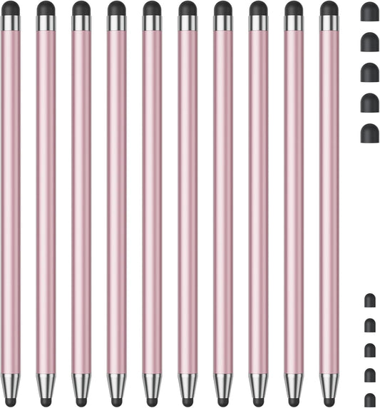 Stylus (10Pcs), Stylus Pen for Touchscreen, High Precision and Sensitivity Stylus Pen for Android Smartphone and Tablets, Compatible with All Capacitive Touch Screen (Pink)