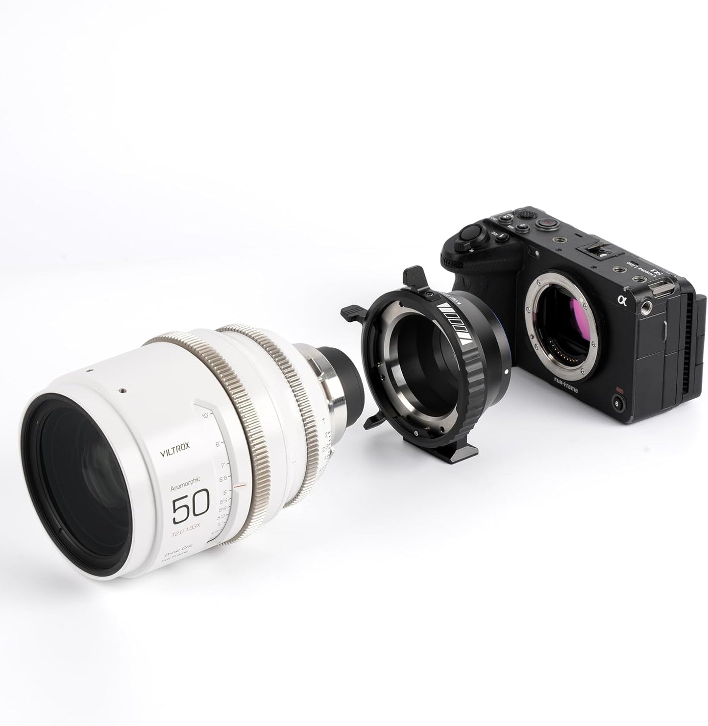 VILTROX PL-E Lens Adapter Mount Converter with Rotary Lock Compatible with PL Lens to E/NEX Mount Cameras A7S3, FS7, FS5, FX9, A7R4, R3 and More