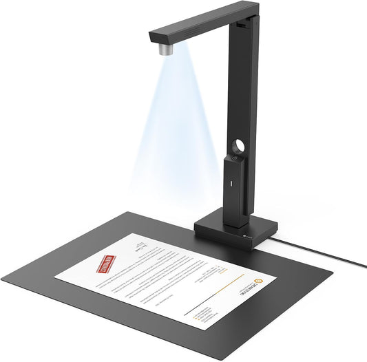 CZUR Portable 12MP Document Scanner, USB Document Camera, Fast Scan 1s/Page, Capture Size A4, OCR Function, Travel-Friendly Mobile Scanner for Mac & Windows, Lens1200 Pro (Not for Books)