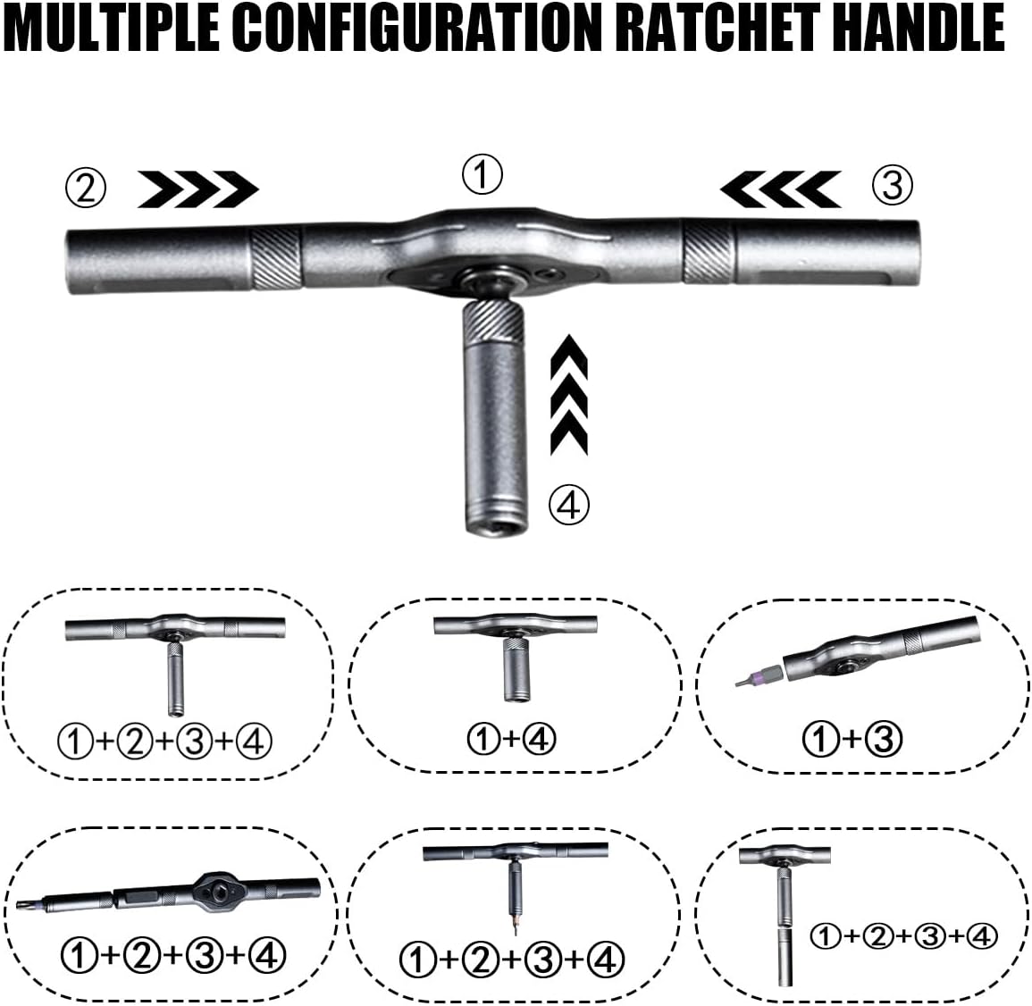 24 in 1 Magnetic Ratchet Screwdriver Set, DIY Mini Multi Bit Magnetic Screwdriver with Detachable Handle and Case for Electronics Repair, Furniture, Computers, Bicycle