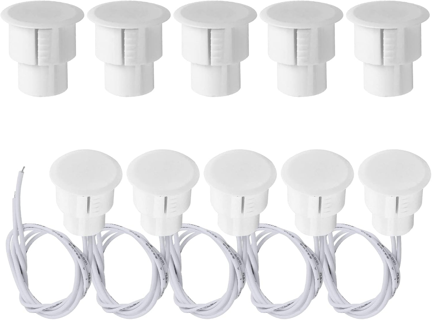 Recessed Door Contacts NC Security Alarm Window Sensors with Magnetic Reed Switch. 3⁄4 Inch Door Contact Position Switches DCS Work with All Access Control and Burglar Alarm Systems White 5pcs
