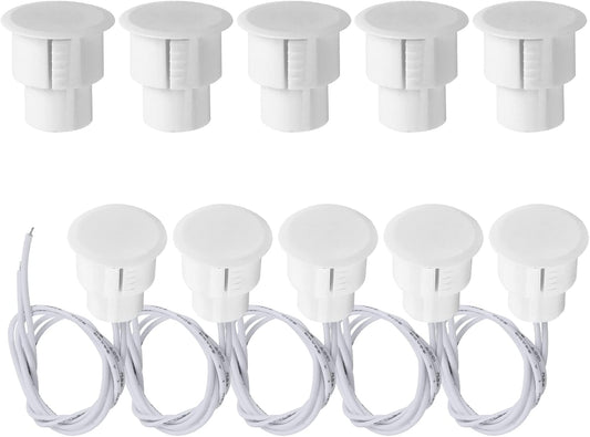 Recessed Door Contacts NC Security Alarm Window Sensors with Magnetic Reed Switch. 3⁄4 Inch Door Contact Position Switches DCS Work with All Access Control and Burglar Alarm Systems White 5pcs
