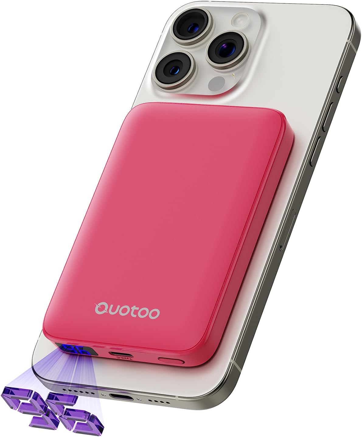 2025 Magnetic 15W Power Bank for iPhone,5000mAh Magsafe Battery Pack with 20w Fast Charging,Slim Magsafe Power Bank in&Out,with LED Display,Wireless Portable Charger for iPhone 16/15/14/13/12 Series