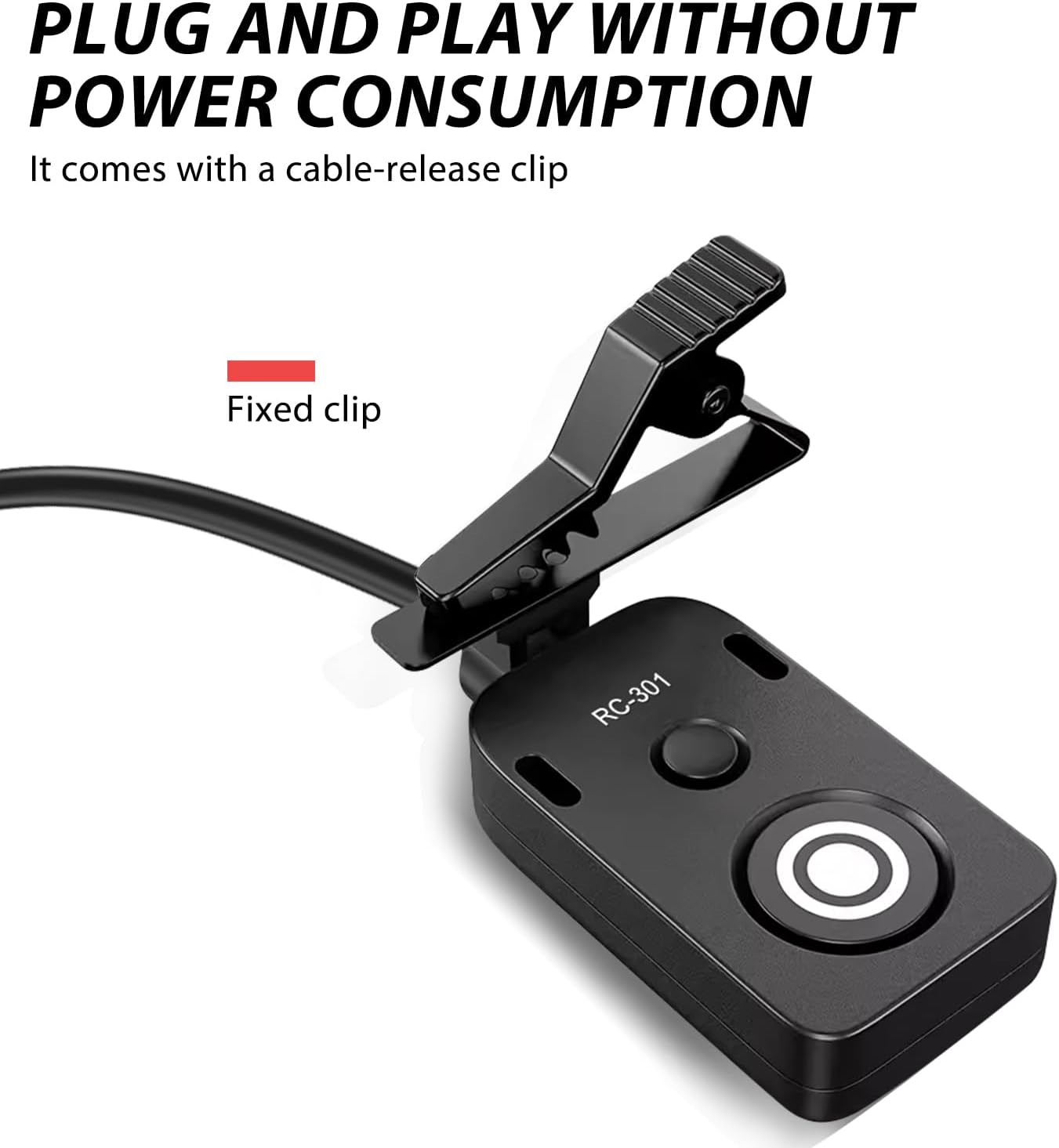 for Canon R5C Video Cable Release Cable Remote Camera Small Shutter Release Remote Control RC301-N3 196.8 "Extended Cable Remote Wired Button R5 5d 5d3 5d4 1dxii 6d 6d2 7d (RC301-N3 196.8in/5m)