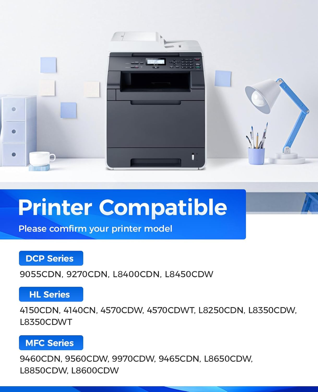 TN336 Toner Cartridge Set 4-Pack Replacement Compatible for Brother TN-336 TN331 TN315 MFC-L8850CDW HL-L8350CDW MFC-L8600CDW HL-4150CDN MFC-9970CDW DCP-L8400 L8450 HL-L8250 L8650 L8850 4570CDW Printer