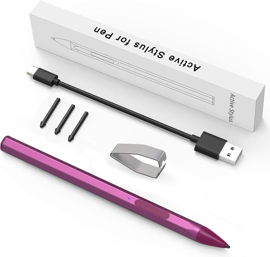 Stylus Pen for ASUS Transformer/ASUS Zenbook/ASUS Vivobook Flip/ASUS Notebook Touchscreen Laptop Tablet Rechargeable MPP 2.0 Tilt Pencil 4096 Pressure Sensitivity Microsoft MPP Protocol, Red