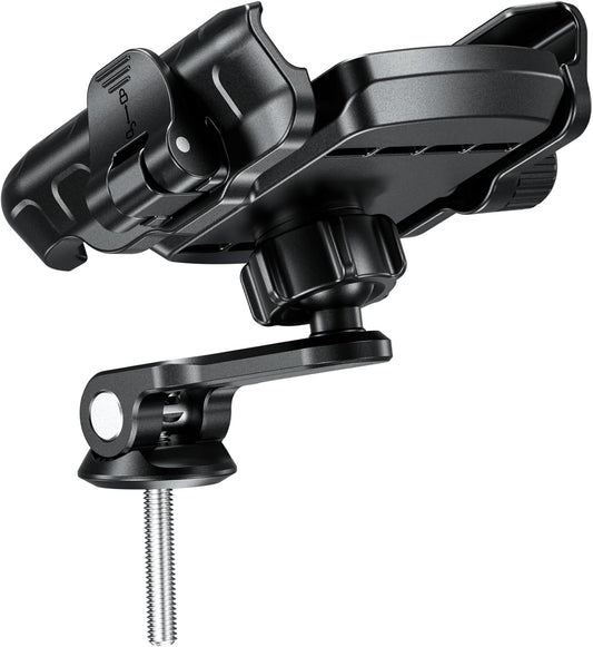 BRCOVAN Bike Fork Stem Phone Mount Holder [Camera Friendly] [1s Lock & Release] Adjustable Bicycle Headset Top Cap Cellphone Cradle with Solid Aluminum Mounting Base Fit 5.4'' - 7.2" Smartphones