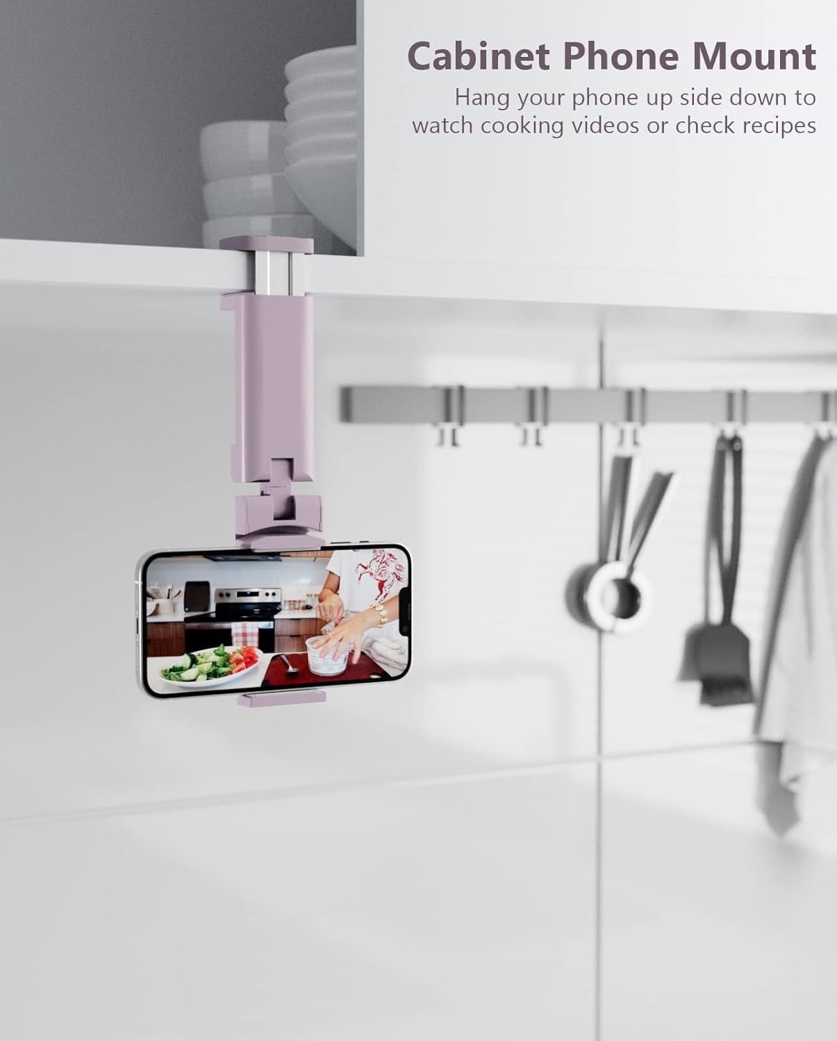 Universal Handsfree Airplane Travel Essentials Phone Holder/ Mount for Flying with 360 Degree Rotation, MiiKARE Travel Must Haves Accessory Phone Stand for Desk,Table-Purple