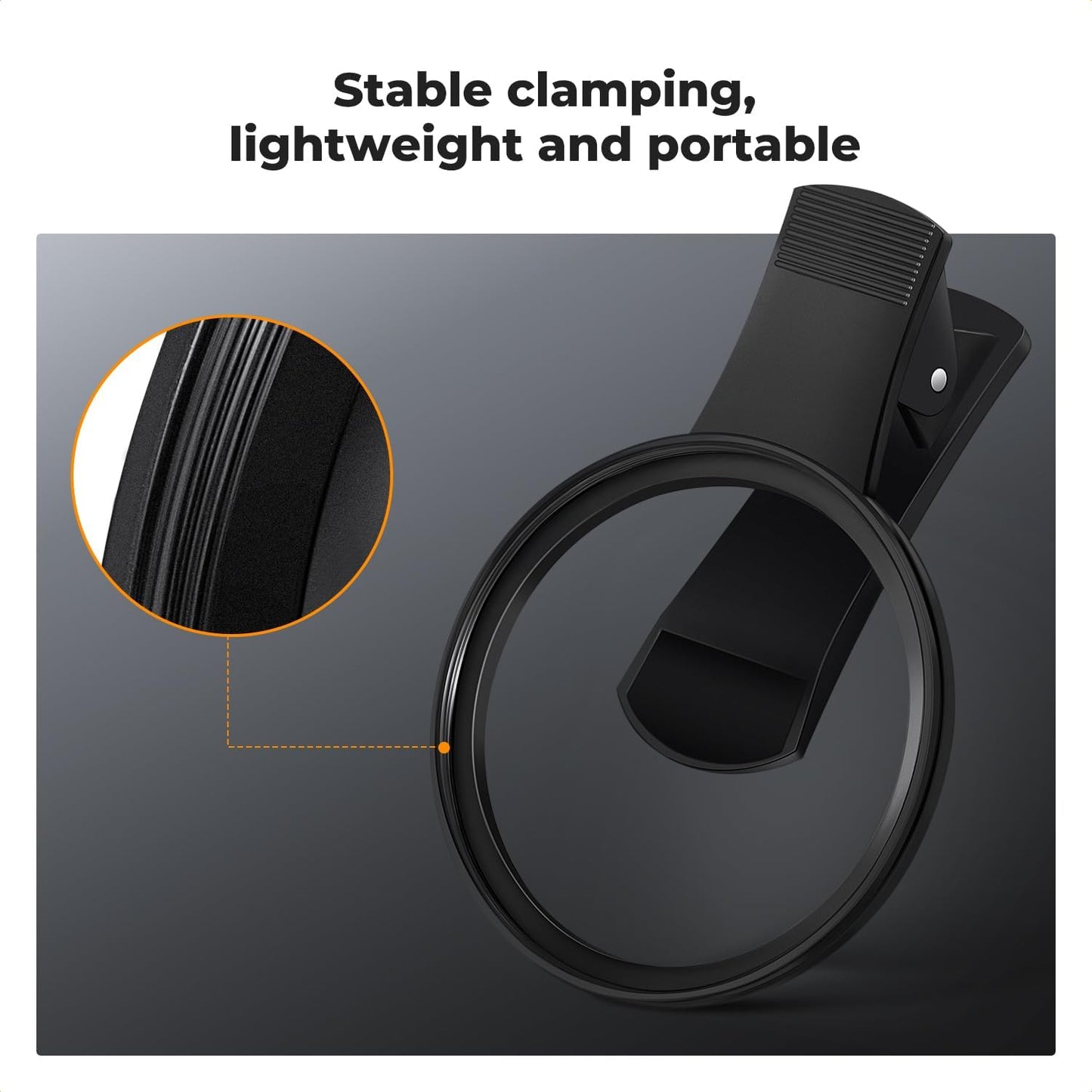 K&F Concept 67mm Clip-on ND2-32 Phone Camera Lens Filter Kit, Multi-Coated Variable Neutral Density Light Reduction Filter Compatible with iPhone 16 15 14 13 12 11 and Other Smart Phone