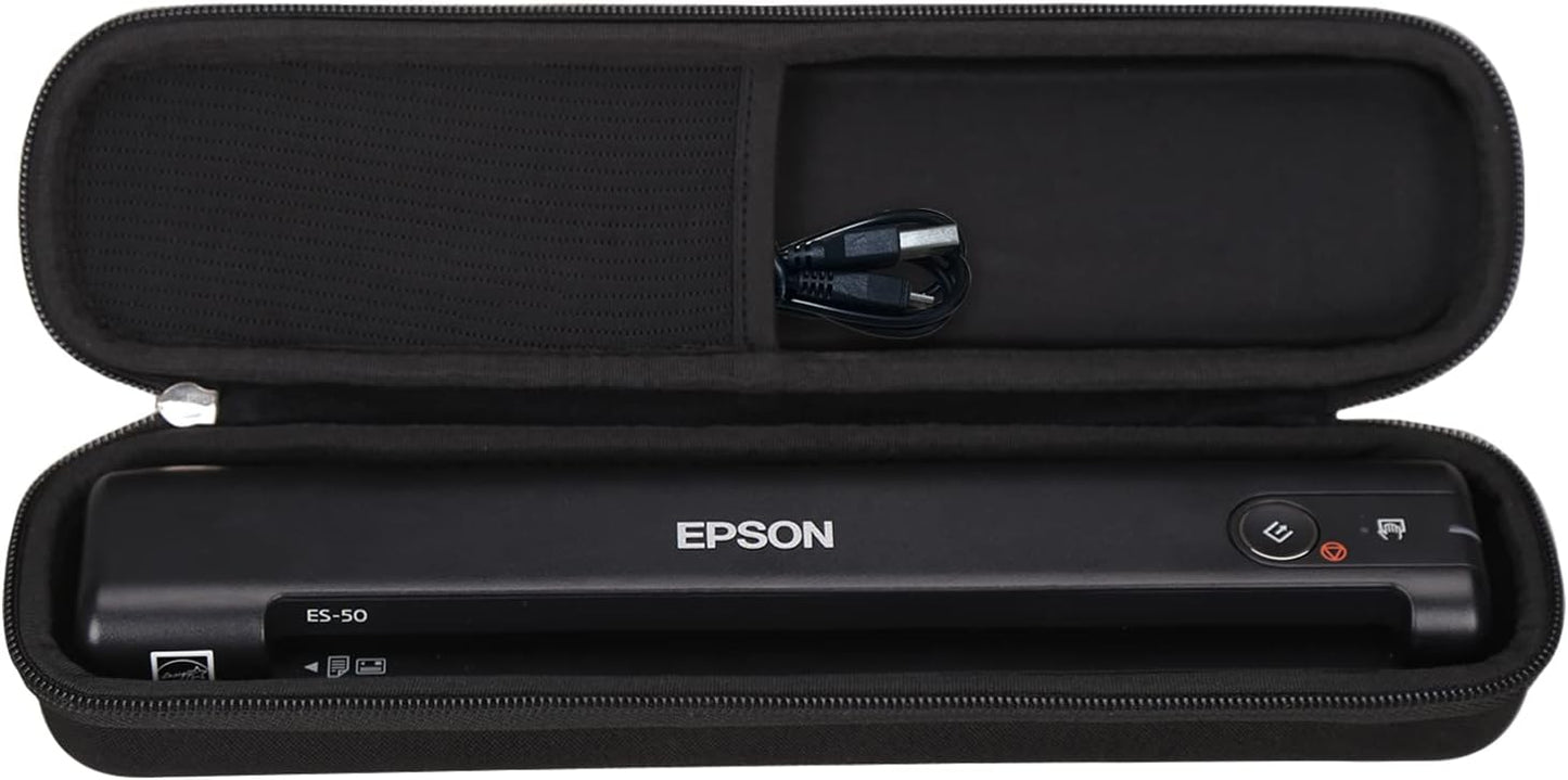 Aproca Storage Case Compatible with Epson Workforce ES-50 / ES-55R / ES-60W / ES-65WR / DS-30 / DS-70 / DS-80W Document Scanner, Portable Bag for Accessories