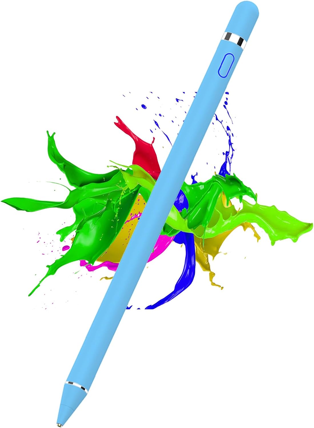 DOGAIN Active Stylus Pen for Touchscreen, iPad Pencil 1.5mm Fine Point Pen, Digital Pens Rechargeable for Tablet, Stylus Pens Compatible with iPad Air/Mini/Pro/Android/iPhone and Most Device - Blue