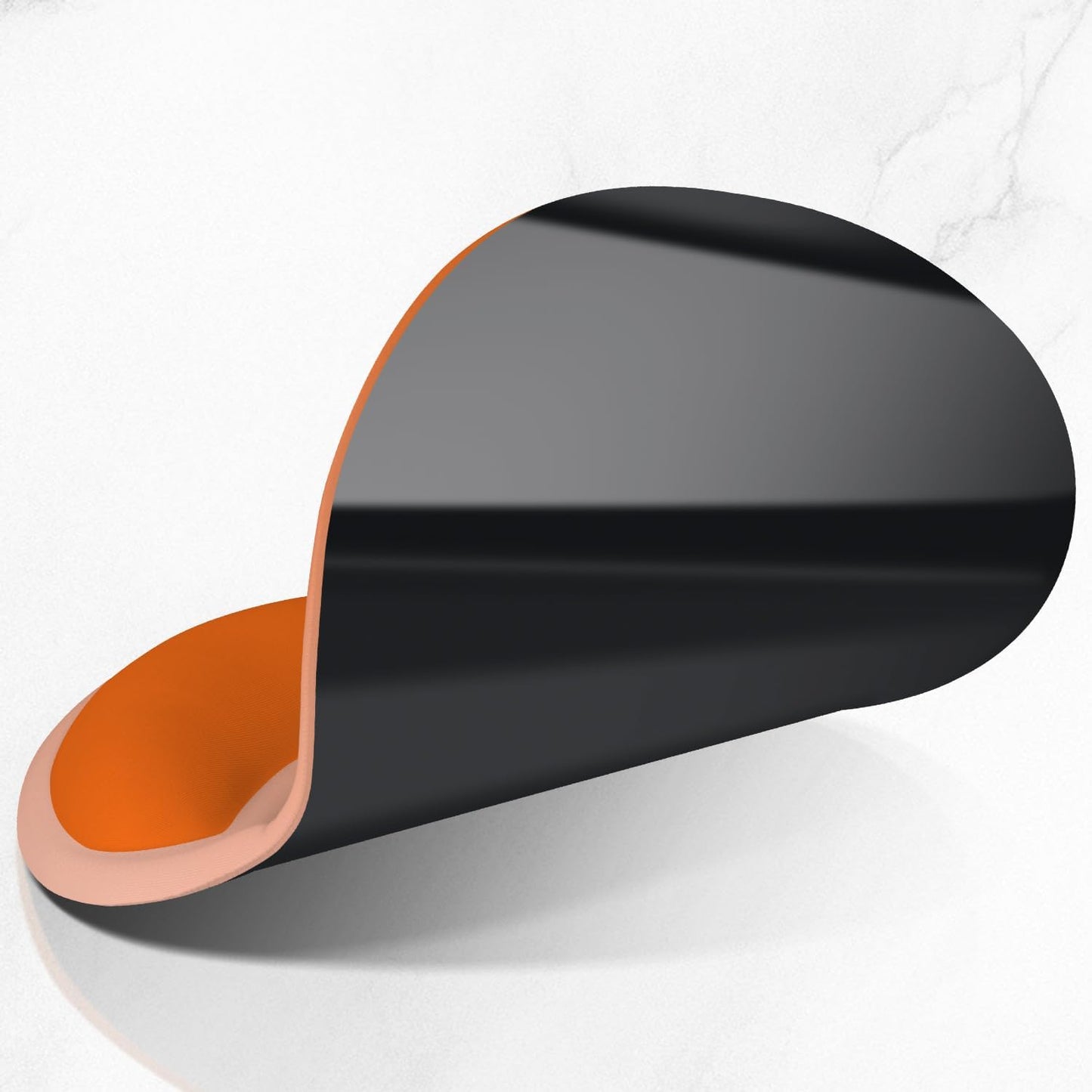 ITNRSIIET Ergonomic Mouse Pad with Comfort Gel Wrist Rest, Non-Slip PU Base, Smooth Textured Surface, Reduces Hand Fatigue & Wrist Pain, 8.7 x 7.2 Inch for Office Gaming Home, Peach Gradient