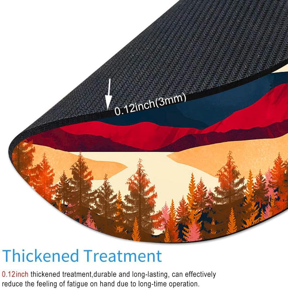 Mountain and Moon Round Mouse pad Customized Mousepad Non-Slip Rubber Base Mouse Pads for Computers Laptop Office Desk Accessories Mouse pad