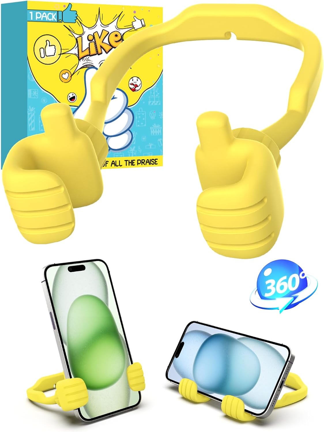 Cell Phone Stand Thumbs Up Lazy Phone Stand - Phone Holder 2025 College Graduation Gifts for Her Him Cellphone iPhone Stand for Desk Birthday Gifts for Teens Girls Boys Adults Women Men Wife