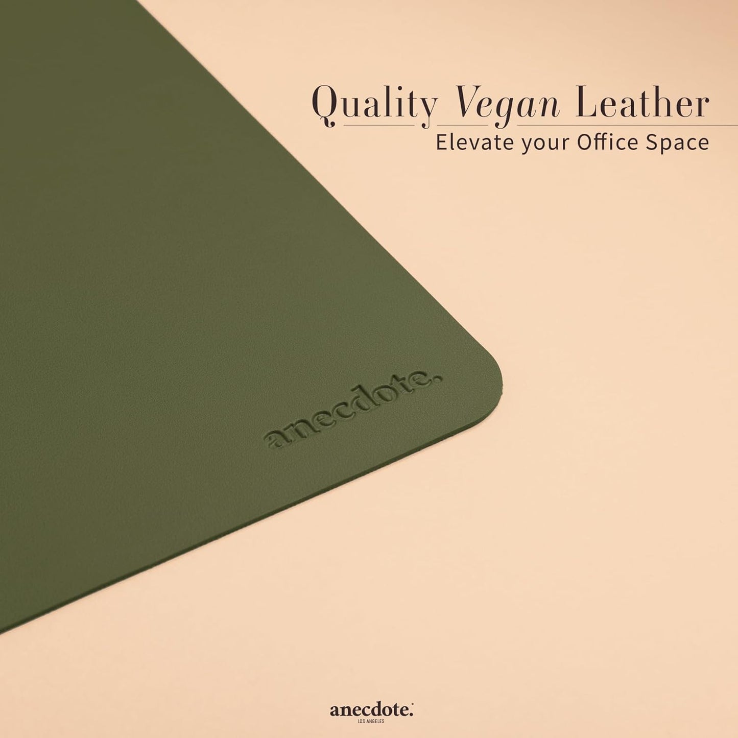 ANECDOTE Vegan Leather Desk Pad - 23.6"x17" Desk Mat for Your Office. This Quality Large Mouse Pad has Chic Elegance, Professional Look & Satisfying Touch - The Perfect Leather Mouse Pad for You!