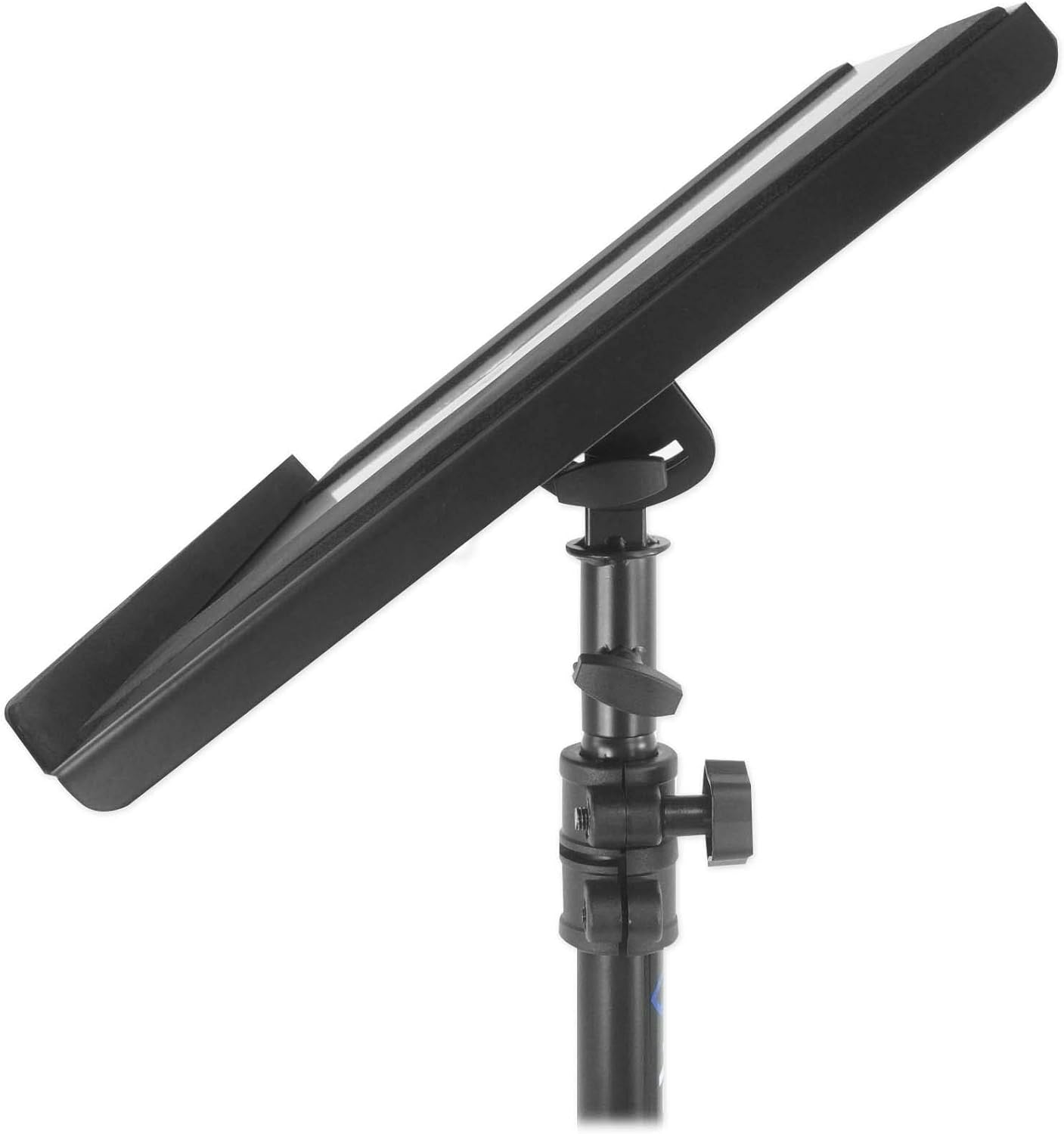 Rockville RLS68 Dual-Tray Laptop/Tablet Stand, Adjustable Height, Foldable, Portable, for DJs and Presenters