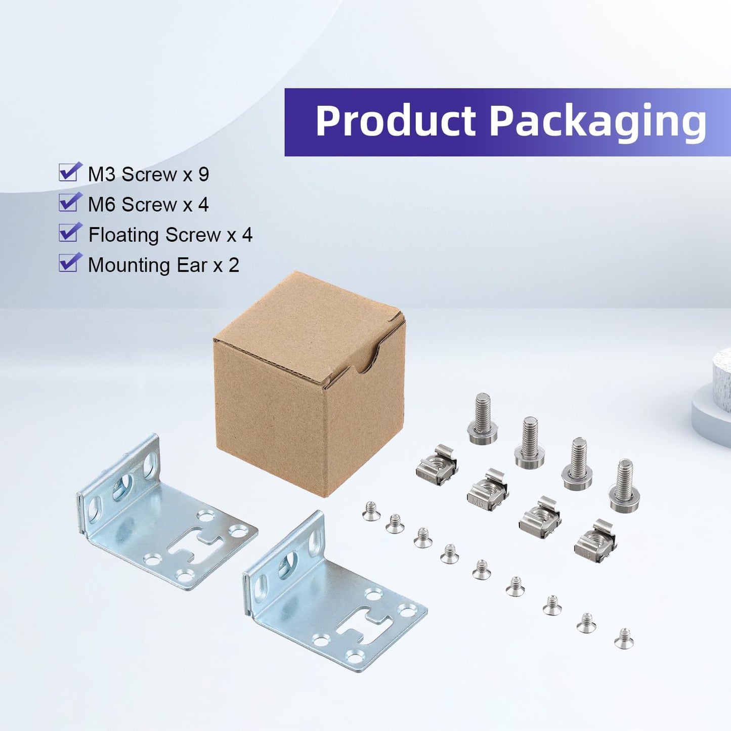 Rack Mount Kit for 17.3 Inch Juniper Switches Rack Ears for Juniper EX2200/EX2300